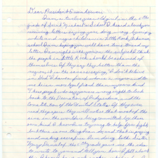 Twelve-Year-Old’s Letter to President Eisenhower